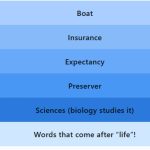 Life Boat, Life Insurance, Life Expectancy, Life Preserver, Life Sciences)
