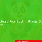 Finding a Four-Leaf __ Brings Good Luck!?
