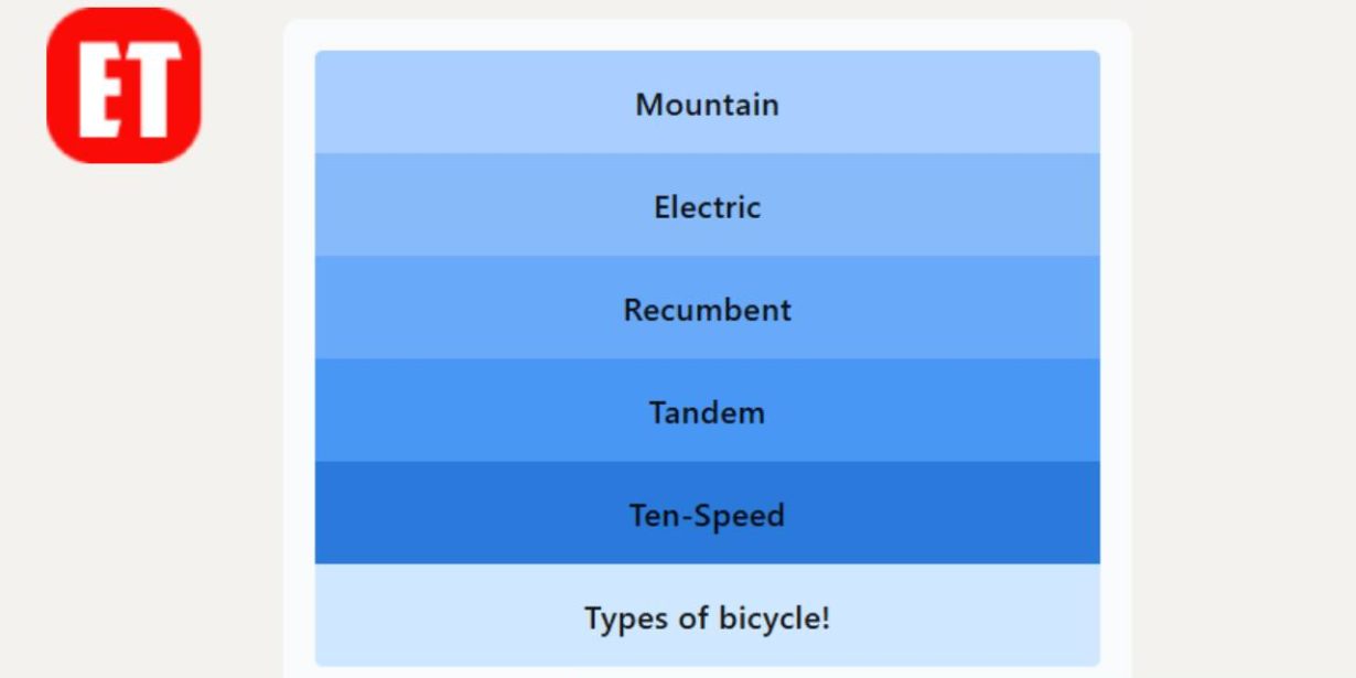 LinkedIn Pinpoint #686 Answer Types of bicycle!
