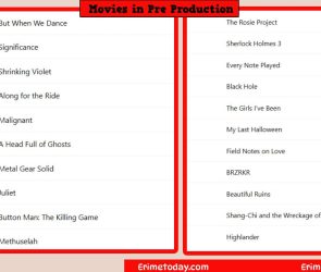 Movies in Pre Production