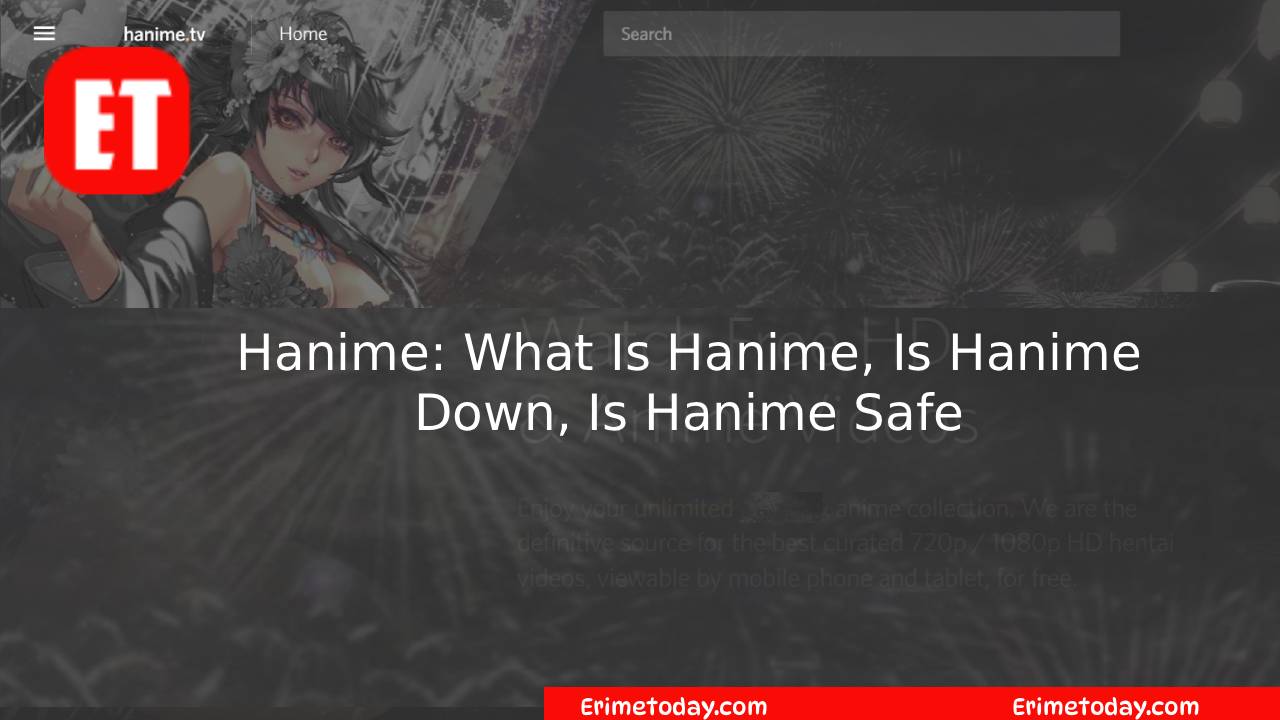 Hanime: What Is Hanime, Is Hanime Down, Is Hanime Safe