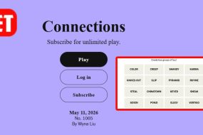 NYT Connections: Hints and Answers for May 11, 2026