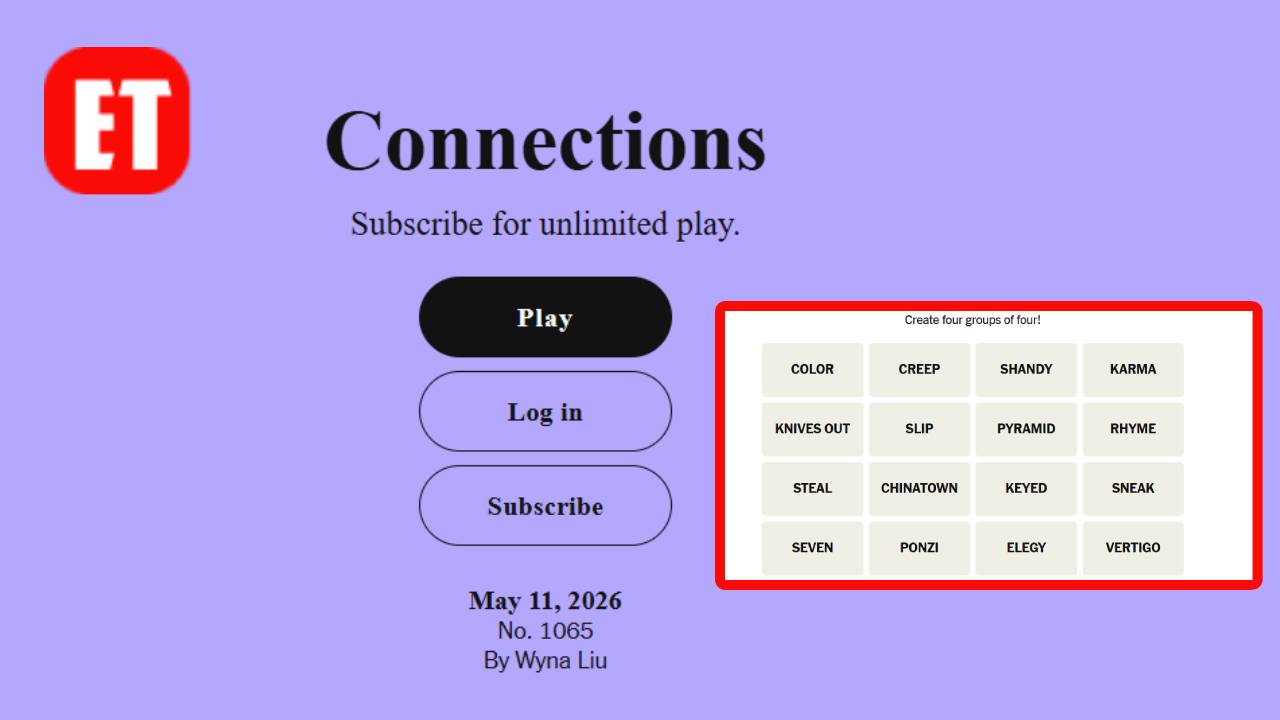 NYT Connections: Hints and Answers for May 11, 2026