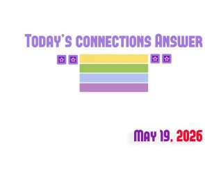 Today’s connections Hints And Answer: May 19, 2026