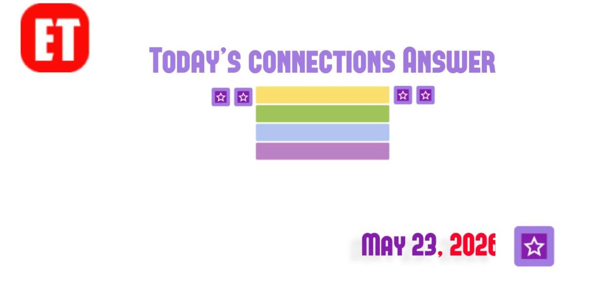 Today’s connections Hints And Answer: May 23, 2026
