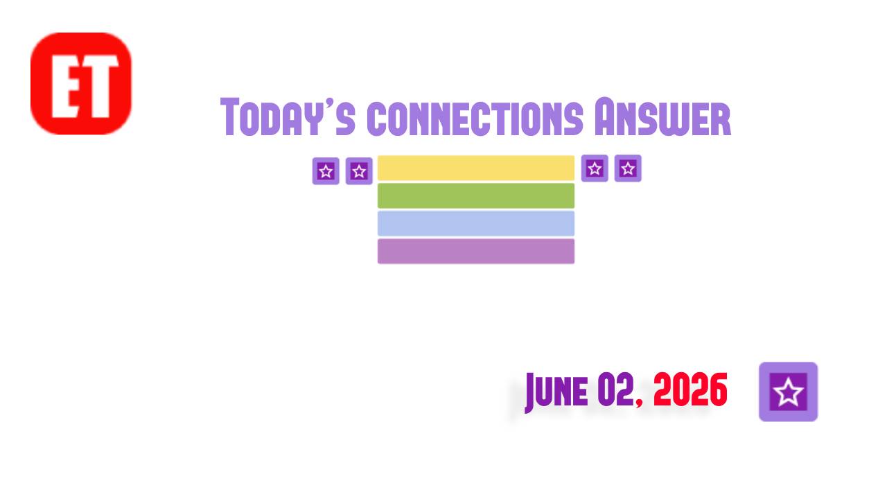 Today’s connections Hints And Answer: June 2, 2026