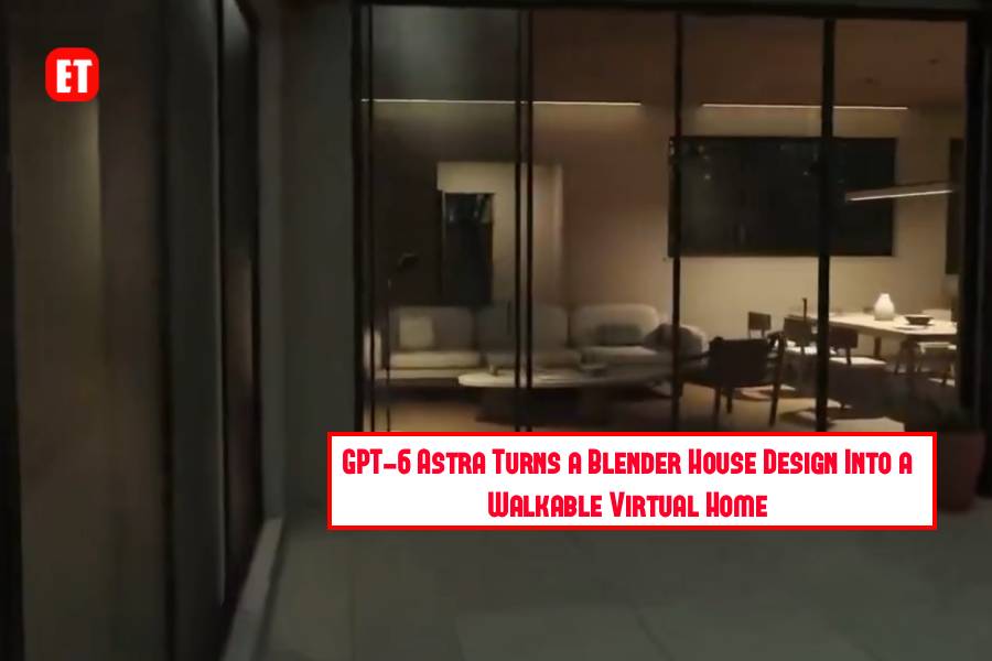 GPT-6 Astra Turns a Blender House Design Into a Walkable Virtual Home